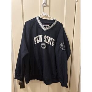 Vntg 58 Sports Y2K Penn State Nittany Lions Windbreaker Lined Pullover Men's XL
